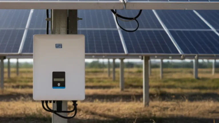 Inversor solar weg instalado em um parque fotovoltaico