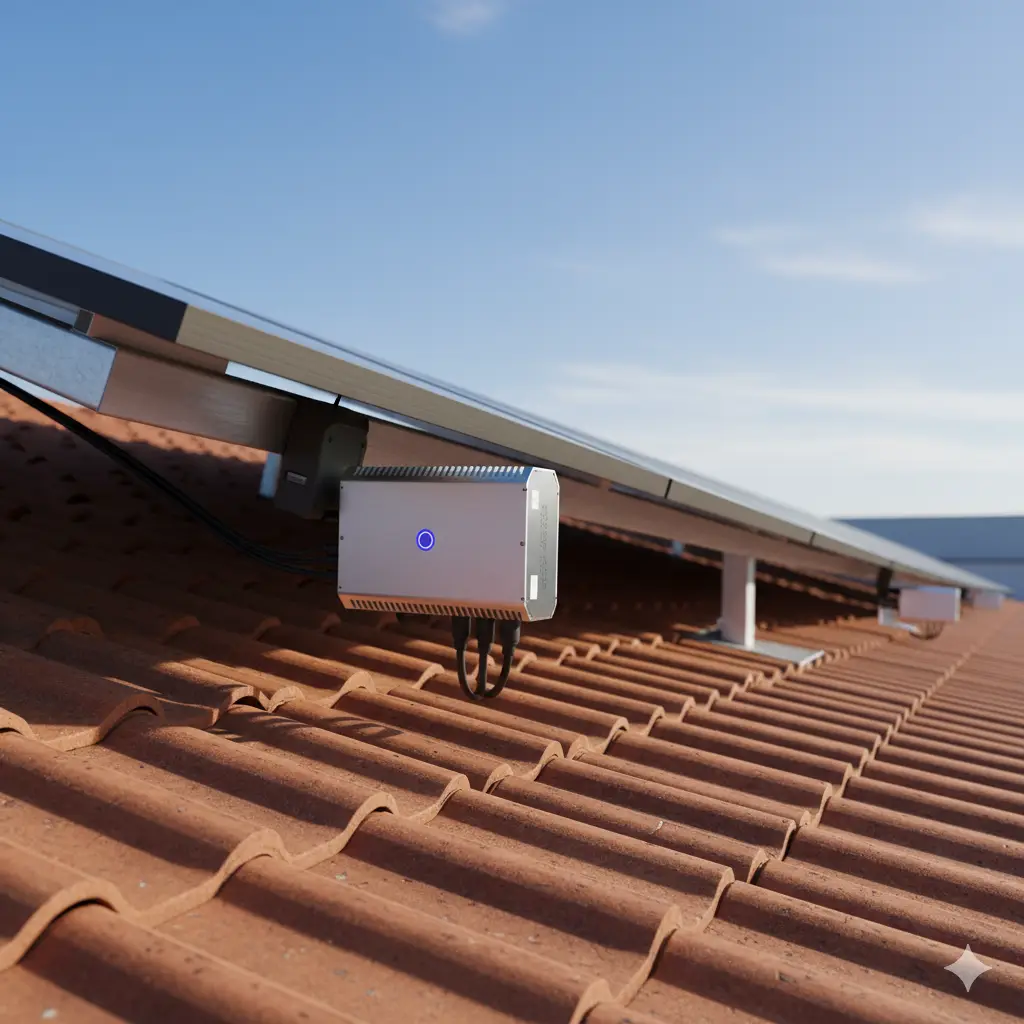 Micro Inversor solar instalado em residencia